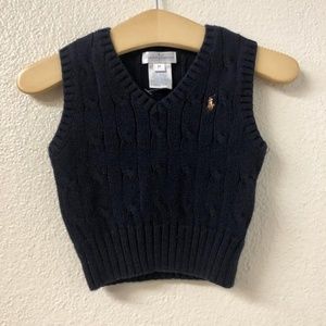 3 Month Boy Ralph Lauren Navy Sweater Vest
